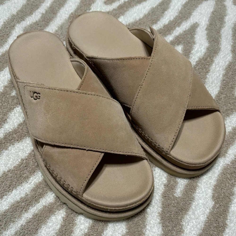 Womens UGG golden star sandal. Worn once. $110. 8.5. Extremely comfortable!